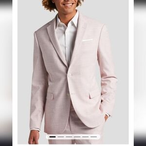 NWT Egara Skinny Fit Stretch Suit Blazer Jacket Size 36 Long Pink